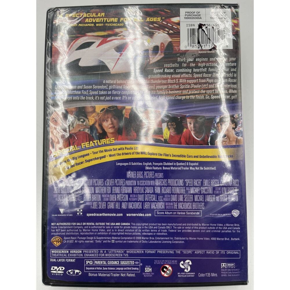 Speed Racer (Widescreen Edition) DVDs - Picture 2 of 2